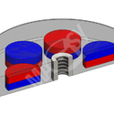 Mágneses lencsék gumiborítással - modell